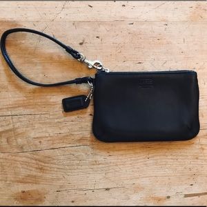 Coach Black Leather wristlet